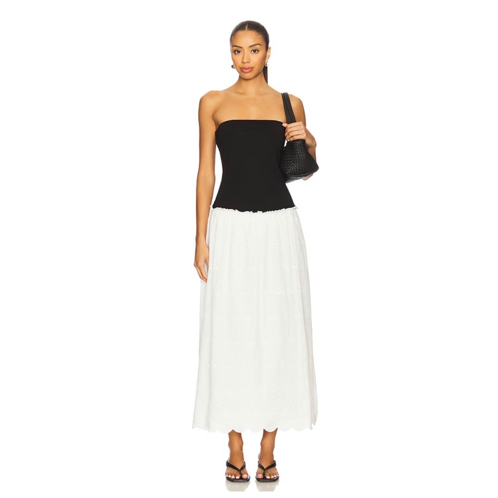 Tularosa Elera Maxi Dress in Black & White Size XL NWT $180
